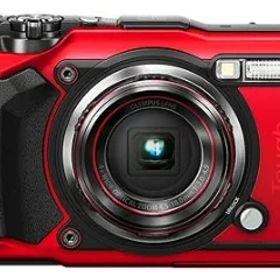 【中古】【1ヶ月保証】オリンパス OLYMPUS Tough TG-6 レッド 1200万画素CMOS F2.0 15m 防水 100kgf耐荷重 GPS 内蔵Wi-Fi TG-6RED SDカード付き