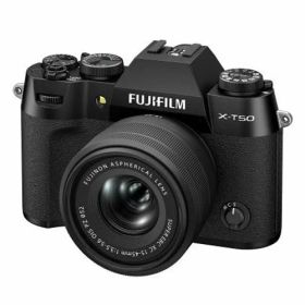 【新品】【1万5千円キャッシュバック】フジフイルム FUJIFILM X-T50 XC15-45mmレンズキット ブラック 日本語・英語版【選べる5年間延長保証対象(別料金)】