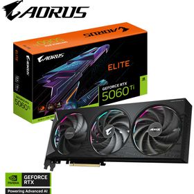 GIGABYTE｜ギガバイト GIGABYTE AORUS GeForce RTX 5060 Ti ELITE 16G / PCI Express 5.0 グラフィックスボード GV-N506TAORUS E-16GD