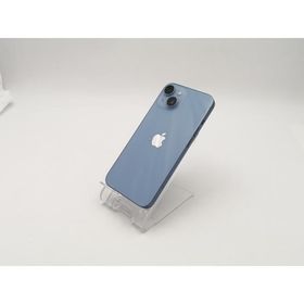 【中古】Apple au 【SIMフリー】 iPhone 14 512GB ブルー MPXM3J/A【ECセンター】保証期間１ヶ月【ランクB】