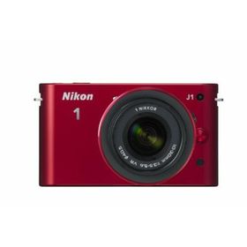 【中古】Nikon ミラーレス一眼カメラ Nikon 1 (ニコンワン) J1 (ジェイワン) 標準ズームレンズキット レッドN1 J1HLK RD(ミラーレス一眼)