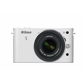 【中古】Nikon ミラーレス一眼カメラ Nikon 1 (ニコンワン) J1 (ジェイワン) 標準ズームレンズキット ホワイトN1 J1HLK WH(ミラーレス一眼)