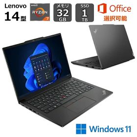 【新品】 Lenovo ノートパソコン ThinkPad E14 Gen 6 14型 WUXGA液晶/ AMD Ryzen 7 7735HS/ メモリ 32GB/ SSD 1TB/ Windows 11/ Webカメラ/ Office付き選択可能/ グラファイトブラック