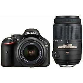 【中古】Nikon デジタル一眼レフカメラ D5200 ダブルズームキット AF-S DX NIKKOR 18-55mm f/3.5-5.6G VR/ AF-S DX NIKKOR 55-300mm f/4.5-5.6G ED VR ブ(デジタル一眼)
