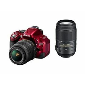 【中古】Nikon デジタル一眼レフカメラ D5200 ダブルズームキット AF-S DX NIKKOR 18-55mm f/3.5-5.6G VR/ AF-S DX NIKKOR 55-300mm f/4.5-5.6G ED VR レ(デジタル一眼)