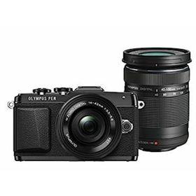 【中古】OLYMPUS PEN E-PL7 EZダブルズームキット ブラック ミラーレス一眼 E-PL7 EZ DZKIT BLK(ミラーレス一眼)