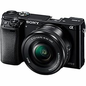 【中古】SONY ミラーレス一眼 α6000 パワーズームレンズキット E PZ 16-50mm F3.5-5.6 OSS ブラック ILCE-6000L B(ミラーレス一眼)