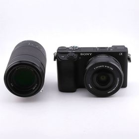 ソニー(SONY)の【中古】(ソニー) SONY α6400 ブラック ダブルズームレンズキツト(コンパクトデジタルカメラ)