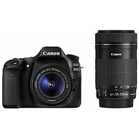 【中古】Canon デジタル一眼レフカメラ EOS 80D ダブルズームキット EF-S18-55 IS STM/EF-S55-250 IS STM付属 EOS80D-WKIT(デジタル一眼)