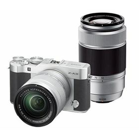 【中古】FUJIFILM ミラーレス一眼 X-A3 ダブルズームレンズキット シルバー X-A3WZLK-S(ミラーレス一眼)