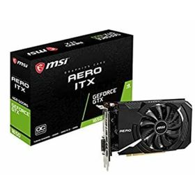 【中古】MSI GEFORCE GTX1650 AERO ITX 4G OC GEFORCE GTX1650 ショート基板グラフィックスカード(PCパーツ)