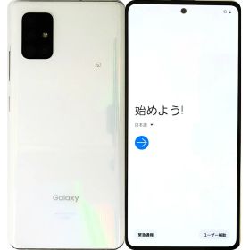 【中古】 SAMSUNG Galaxy A51 5G SCG07 Prism Brooks White プリズムブルックスホワイト au 白ロム 本体