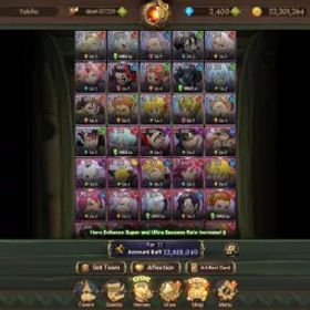 レアスキン HighEnd Unlinked Asiaアカウント(13M9) 刻の結晶 ボックス、複数のフェスティバル/コラボユニット、17台のLR、2300ダイヤモンド