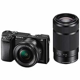 【中古】ソニー ミラーレス一眼 α6000 ダブルズームレンズキット E PZ 16-50mm F3.5-5.6 OSS + E 55-210mm F4.5-6.3 OSS ブラック ILCE-6000Y B
