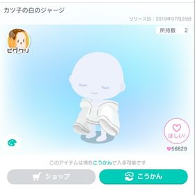 カツ子の白ジャージ | ピグパ(ピグパーティ)のアイテム、RMTの販売・買取一覧