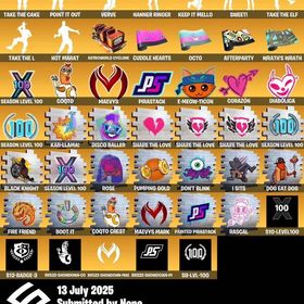 ティア100、クリエイター | フォートナイト(Fortnite)のアカウントデータ、RMTの販売・買取一覧