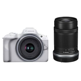 【送料無料】キヤノン てのひら本格ミラーレス EOS R50 ダブルズームキット ホワイト