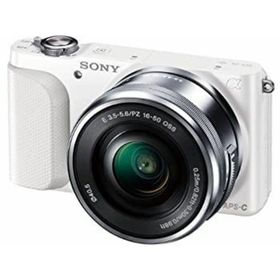 【中古】「非常に良い」SONY ミラーレス一眼 NEX-3N パワーズームレンズキット E PZ 16-50mm F3.5-5.6 OSS付属 ホワイト NEX-3NL W(ミラーレス一眼)