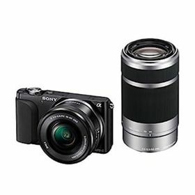 【中古】（非常に良い）SONY ミラーレス一眼 NEX-3N ダブルズームレンズキット E PZ 16-50mm F3.5-5.6 OSS ＋ E 55-210mm F4.5-6.3 OSS付属 ブラック NEX-3NY B(ミラーレス一眼)