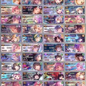 SS×58体分 茅森月歌×2 蒼井えりか×4 水瀬すもも 國見タマ3凸 大島六宇亜1凸 | ヘブバン(ヘブンバーンズレッド)のアカウントデータ、RMTの販売・買取一覧