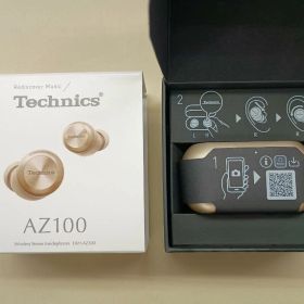 「+2倍ポイント・中古品・美品」Panasonic パナソニック 完全ワイヤレスイヤホン Technics EAH-AZ100-N シャンパンゴールド 4549980975312