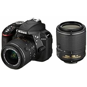 【中古】「非常に良い」Nikon デジタル一眼レフカメラ D3300 ダブルズームキット2 ブラック(デジタル一眼)