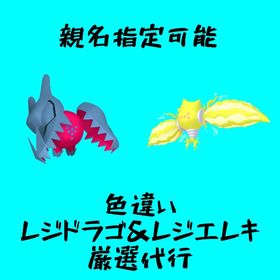 親名指定可能！色違いレジエレキ&レジドラゴ厳選代行 | ポケモン剣盾(ソードシールド)の代行、RMTの販売・買取一覧