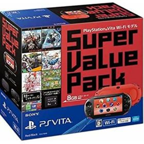 【中古】「非常に良い」PlayStation Vita Super Value Pack Wi-Fiモデル レッド/ブラック（メーカー生産終了）(家庭用ゲーム機本体)