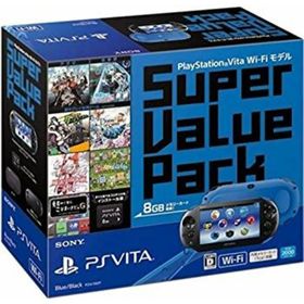 【中古】「非常に良い」PlayStation Vita Super Value Pack Wi-Fiモデル ブルー/ブラック（メーカー生産終了）(家庭用ゲーム機本体)