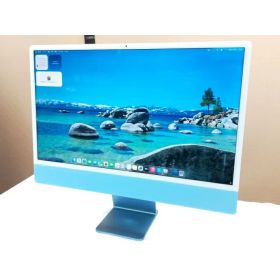 【中古】Apple iMac 24インチ 4.5K Retinaディスプレイ M1(CPU:8C/GPU:8C) 8GB/256GB ブルー MGPK3J/A (M1・2021)【中野】保証期間1ヶ月【ランクC】