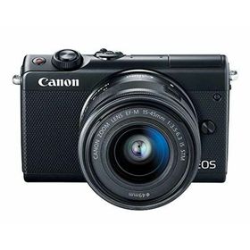 【中古】「非常に良い（無料延長保証）」Canon ミラーレス一眼カメラ EOS M100 EF-M15-45 IS STM レンズキット(ブラック) EOSM100BK1545ISSTMLK(ミラーレス一眼)