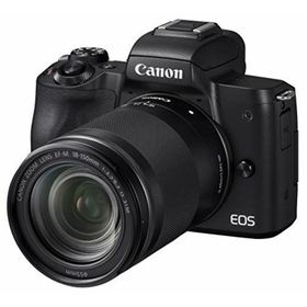 【中古】「非常に良い（無料延長保証）」Canon ミラーレス一眼カメラ EOS Kiss M 高倍率ズームキット ブラック EOSKISSMBK-18150ISSTM(ミラーレス一眼)