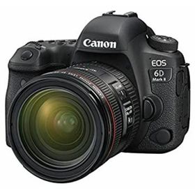 【中古】「非常に良い」Canon キヤノン デジタル一眼レフカメラ EOS 6D Mark II レンズキット EF24-70 F4L IS USM付属 EOS6DMK2-2470ISLK-A(デジタル一眼)