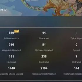 [アジア 正規垢] 冒険ランク 57+ニル |キー + ナヒーダ + 珊瑚宮心海 + 宵宮 |TP+綾香+ 鍾離 + タルタリヤ その他