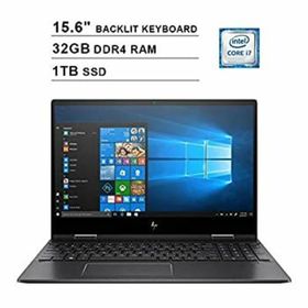 【中古】「非常に良い」2020 HP Envy X360 2-in-1 15.6インチ タッチスクリーン ノートパソコン (AMD Quad-Core Ryzen 7、AMD Radeon RX Vega 10、32GB RAM、1TB SSD、(ノートPC)