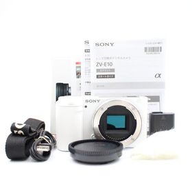 シャッター数4069枚 SONY ZV-E10 ボディ ウィンドスクリーン付属 ホワイト ミラーレス一眼カメラ ソニー