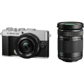 オリンパス ミラーレス一眼カメラ「OLYMPUS PEN E-P7」 EZダブルズームキット（シルバー） E-P7-WK-SLV オリンパス
