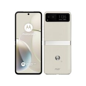 (中古未使用品)〈SIMフリー〉Motorola razr40s 256GB バニラクリーム A303MO【安心保証90日/赤ロム永久保証】razr40s 本体 Android アンドロイド スマホ
