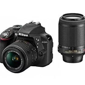【中古】Nikon デジタル一眼レフカメラ D3300 ダブルズームキット ブラック D3300WZBK