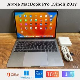 ［SALE!新品バッテリー］Apple MacBook Pro 13inch 2017/Core i7 2.5GHz/メモリ16GB/SSD1TB/Windows11/Office 2024/522