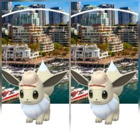 197⭐️PTC⭐️バンクーバー背景✨色違いイーブイ2匹 | ポケモンGOのアカウントデータ、RMTの販売・買取一覧