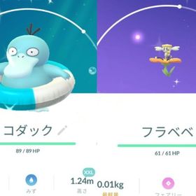 6276【PTC】色違いコダック(浮き輪)XXL、色違いフラベベ オレンジXXS | ポケモンGOのアカウントデータ、RMTの販売・買取一覧