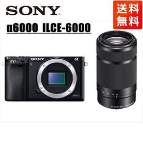 ソニー SONY α6000 ブラックボディ E 55-210mm 黒 望遠 レンズセット ミラーレス一眼 中古 カメラ
