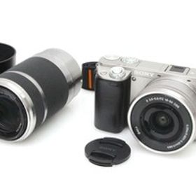 【全額返金保証】並品｜ソニー α6000 ILCE-6000Y ダブルズームレンズキット [シルバー]（センサー清掃済み） CA01-P445-3V1C