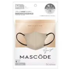 マスコード MASCODE M11 [マスコード 3Dマスク M グレージュ（ブラック紐） 7 枚入り]