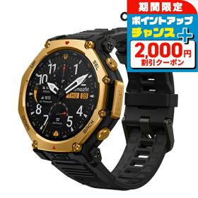 ＼2000円OFFクーポン+さらに9倍／ アマズフィット T-Rex 3 Pro 充電式クォーツ スマートウォッチ ブランド メンズ レディース チタン Bluetooth 健康 Amazfit SP170078-C238 デジタル ブラック 黒