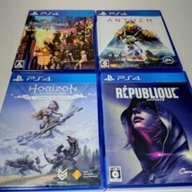 PS4 ソフト 4本セット ホライゾン ゼロ ドーン コンプリートエディション リパブリック キングダムハーツ アンセム