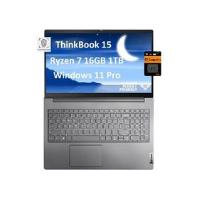 Lenovo ThinkBook 15 Business Laptop (15.6" FHD Anti-Glare, AMD 8-Core Ryzen 7 5700U (Beat Intel i7-1165G7), 16GB RAM, 1TB SSD), Fingerprint, Webcam, E