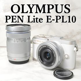オリンパス(OLYMPUS)のショット数新品級❣️OLYMPUS PEN Lite E-PL10⭐️ダブルレンズ(ミラーレス一眼)
