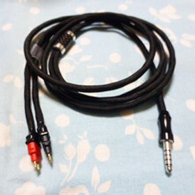 SENNHEISER HD650 HD660S HD660S2 HD 25 LIGHT 用 MOGAMI 2534 + 4N純銀撚り線 4.4mm5極 ロジウムメッキ ( 3.5mm 3極 可 HD600